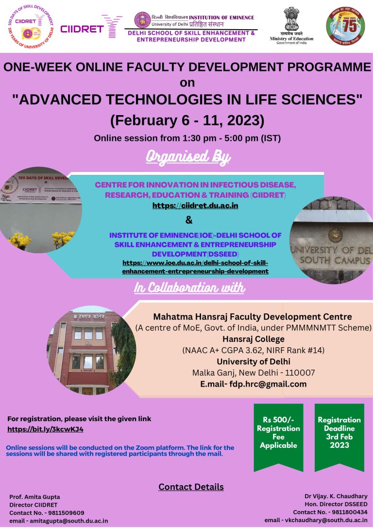 Advanced Technologies In Life Sciences